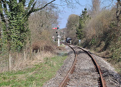Heading back towards Midsomer Norton Station, March 2022
