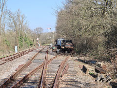 Heading back towards Midsomer Norton Station, March 2022