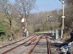 Heading back towards Midsomer Norton Station, March 2022