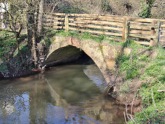 Tramroad bridge to Paulton terminus basin of the Somerset Coal Canal, March 2022