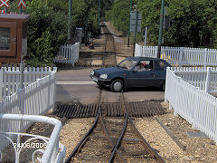 Seaton Tramway, the level crossing, June 2005