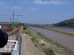 
Seaton Tramway along the route, June 2005