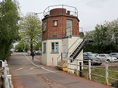 Bonds Mill gatehouse pillbox on the Stroudwater Canal at Stonehouse, April 2024
