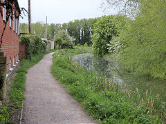 The Stroudwater Canal at Bonds Mill, Stonehouse, looking West, April 2024