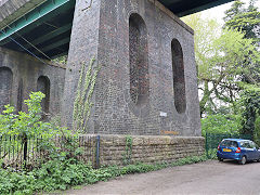 Ocean Basin railway viaduct near the the Stroudwater Canal, Stonehouse, April 2024