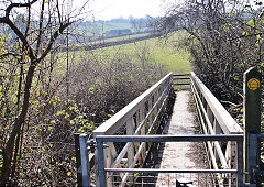 Tramroad bridge at Timsbury basin on the Somerset Coal Canal, March 2022