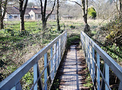 Tramroad bridge at Timsbury basin on the Somerset Coal Canal, March 2022