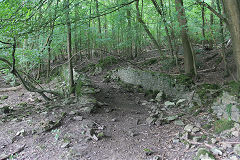 
Bishopswood Tramroad heads to Vention Lane, August 2020