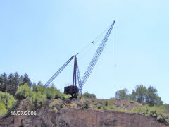 Bixslade Quarries cranes, July 2005