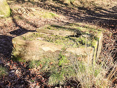 Bixslade Quarries, base of one of the cranes, January 2022