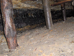 
Hopewell Colliery, the coal seam and chute, July 2005