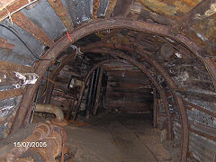 
Hopewell Colliery, the roadway junction, July 2005