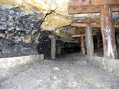 Hopewell Colliery, coal seam and chute, © Photo courtesy of Steve Davies