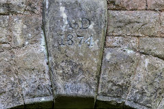 Mierystock tunnel North portal '1874' datestone, May 2019