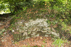 
Symonds Yat smelting works, remains of a kiln, August 2017