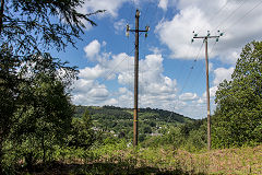 
'West Gloucestershire Power Co' metal pylon bringing power from Norchard Power Station