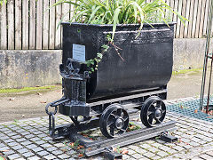 Carnkie Village preserved South Crofty mine wagon, September 2023