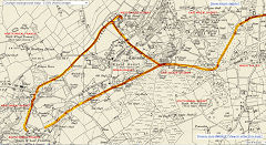 Location map of Wheal Francis and Wheal Basset, c1905, © Crown Copyright reserved