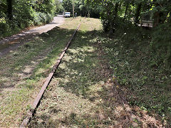 The lower tramway at Ponts Mill, June 2023