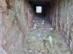 South Wheal Francis compressor house, access passages to the holding-down bolts, September 2023