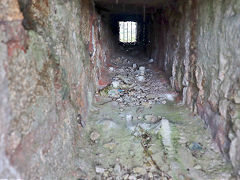 
South Wheal Francis compressor house, access passages to the holding-down bolts, September 2023