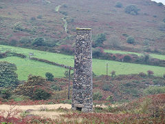 The boiler house chimney, Wheal Uny, September 2023