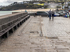 
St Ives harbour rails, October 2014