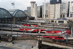 Kings Cross Station with one of the last 'HST' trains in service, February 2019