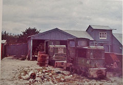 RH 177604 at the back and one of the others at Alpha Cement, Rodmell, c1975, © Photo courtesy of John Failes