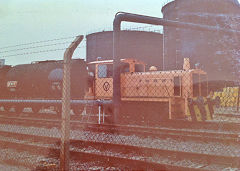 Thames Matex tank farm, 0-6-0D RSH 8343/62, c1980, © Photo courtesy of John Failes