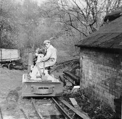OK 7741 beside Goulds shed, Brockham Museum, April 1966