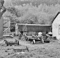 The museum yard, Brockham Museum, April 1966