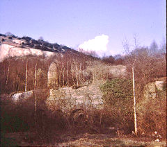 Original limeworks limekilns, Brockham Museum, March 1967