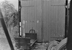 Brake wagon outside Scaldwell's shed (I think), Brockham Museum, August 1968