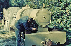 Roger Thornton working on 'Peter' WB2067/18, Brockham Museum, June 1970