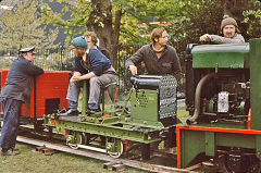 Merton Steam Fair demonstration line, April 1974