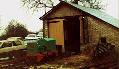 Gould's Shed after re-roofing and OK 6193/37,ex Redland Pipes. Ripley , c1978, © Photo courtesy of Dan Quine
