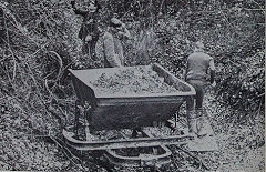 
The cross-mounted skip in use, 1969, © Photo courtesy of 'Brockham Museum News' contributors