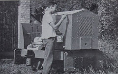 
John Langley puts the finishing touches to 'Monty', 9 September 1969, © Photo courtesy of 'Brockham Museum News' and Tony Deller