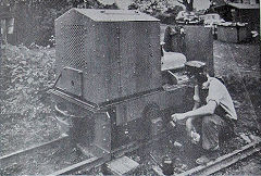 Dave Billmore prepares 'The Major' for service, 1972, © Photo courtesy of 'Brockham Museum News' and Colin Bowles