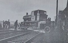 
'Scaldwell' crosses the BR Guildford - Redhill line, 20 March 1964, © Photo courtesy of 'Brockham Museum News' and Tony Deller