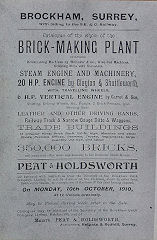 
Brockham Brickworks for sale, 10 October 1910, © Photo courtesy of 'Brockham Museum News' contributors