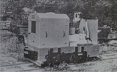 O & K No 6193 from Ripley Pipeworks after overhaul at Redlands, 1975, © Photo courtesy of 'Brockham Museum News' and D H Smith