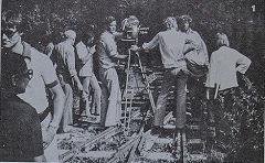 Filming 'Doctor Who - The Deadly Assassin', 1976, © Photo courtesy of 'Brockham Museum News' contributors