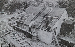 Re-roofing Gould's Shed, 25 August 1979, © Photo courtesy of 'Brockham Museum News' and D H Smith