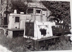 Brockham Museum in the late 1970s with a Hunslet '4' and another '4', JF 3930044 of 1950, © Photo courtesy of John Failes