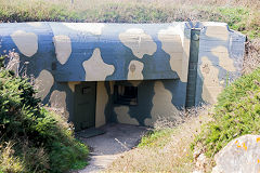 
 The restored casemate entrance, Fort Hommet, Guernsey, September 2014