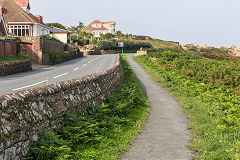 
The route of the German railway, Cobo, Guernsey, September 2014