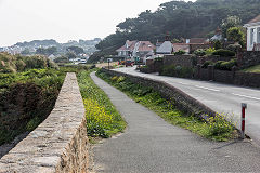 
The route of the German railway, Cobo, Guernsey, September 2014