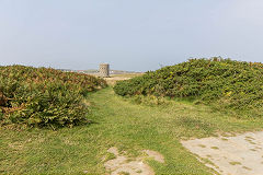 
Possible railway cutting across L'Ancresse Common, Guernsey, September 2014